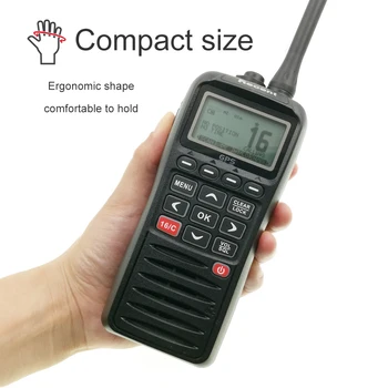 Morski Radio RS-38M Z GPS, VHF, IP67 Nepremočljiva Float Walkie Talkie Tri-watch 156.025-157.425 MHz Sprejemnik, dvosmerni radijski