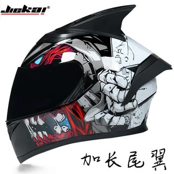 Motoristična Čelada Dvojno objektiv full face čelado PIKA capacete de moto motociclista casco par moto čelade kask