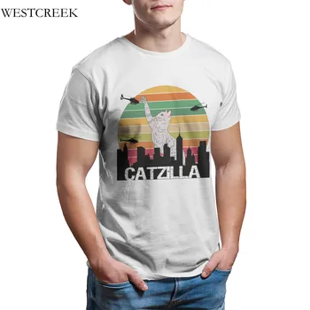 Moška T-shirt smešno catzilla Moda Igre Groot Prevelik Rokav Ulične Plus Velikost Oblačila 35146