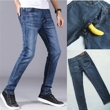 Moške Jeans na Prostem Seks Hlače Zadrgo Odprite Mednožje Seksi Priložnostne Traper Hlače Spolno Oblačila Moški Mezclilla Pantalones Stretch