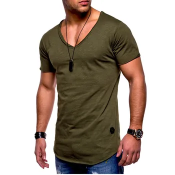 Moške poletne kratki rokavi T-shirt navaden bombaž top blagovne znamke novih 2019
