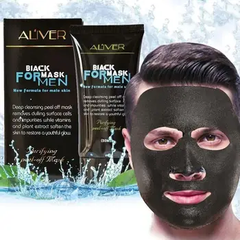 Moški Globinsko Čiščenje Blackhead Por Krema za Zdravljenje Aken, Peel-off Masko Odstranjevanje Ogrcev Blato Nego Masko