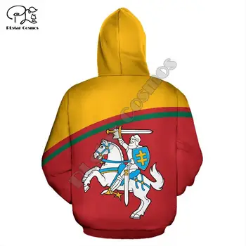 Moški I love my country Litva 3d tiskanja hoodie dolg rokav Jopice jakna in pulover trenirko s kapuco, ki so hoody jeseni outwear