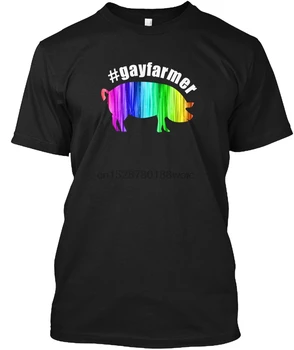Moški Majica s kratkimi rokavi Hashtag Gay Kmet Majica Prašičev LGBT Ponos Ženske T-Shirt