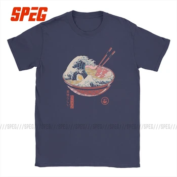 Moški Veliko Ramen Val T Srajce Ramen Rezanci Japonski Harajiku Slog Hrane Bombaž Oblačila Kratek Rokav Tees Nov Prihod T-Shirt