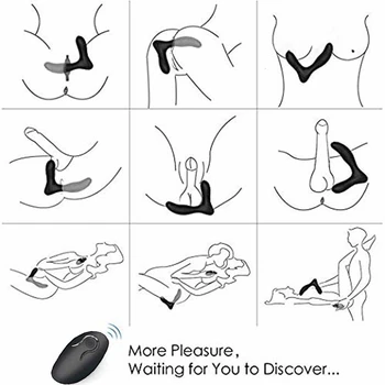 Moški Z Vibriranjem Prostate Massager 2 Zmogljive Motorje, 10 Stimulacije Vzorci Za Brezžični Daljinski Upravljalnik Unisex Analni Seks Igrače