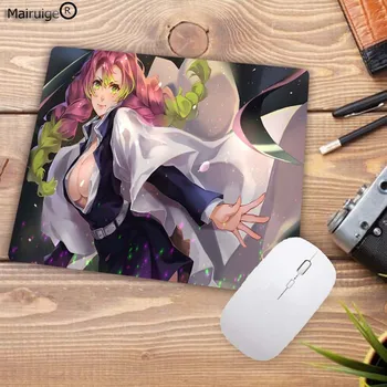 MRG Anime Dekle Demon Slayer Kimetsu Ne Yaiba Igralec Velikih RGB LED Mouse Pad nedrsečo Gumo Računalnik Preprogo PC Desk Mat