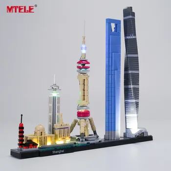 MTELE blagovne Znamke LED Light Up Kit Za Arhitekturo Shanghai Compatile Z 21039 (NE Vključuje Model)