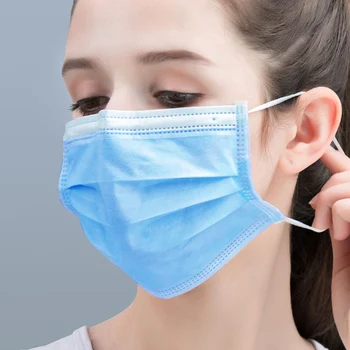 Na zalogi! 10pcs/Vrečko Kirurški Enkratno uporabo Medicinske Masko FDA CE Certifikacijo Zgosti 3 Plast Non-woven Zaščitne Maske