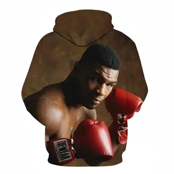 Najnovejše boksar Mike Tyson Memorial Boksar Hoodie Spominski Šport Long Sleeve Casual Moški ženski pulover s kapuco