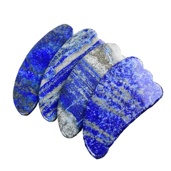 Naravni Lapis Lazuli Obraz Massager Nego Kože Gua Sha Orodja Nastavite Lepoto Akupunktura Strganje Kristalni Kamen Zdravje Nazaj Dvigalo Terapija