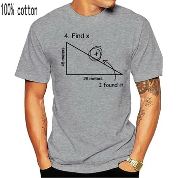 Našli Spremenljivka X T-Shirt Smešno, Rojstni Dan, Darila Za Učiteljica Matematike Moških Fant, Mož Priložnostne Bombaža, Kratek Rokav, Risanka Majica S Kratkimi Rokavi