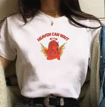Nebesa Lahko Počakajte angel Tiskanja Ženske tshirt Bombaž Priložnostne Smešno majica Lady Yong Dekle Top Tee Spusti Ladje S-551