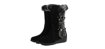 New Vroče Ženske Škornji Jeseni Jate Zimske Mode Dame Sneg Škornji, Čevlji Z Visoko Stegno Antilop, Sredi Tele Škornje 2020