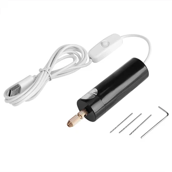 Nov Prenosni Mini Majhen Električni Ročni Vrtalniki Micro USB Vaja Z 3pc Bitov DC 5V USB Mini Electricd Ročni Sveder