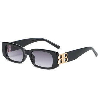 Nov Slog Classic, Retro sončna Očala Ženske Kvadratek Okvir Pismo sončna Očala Dame Ocean Leče, sončna Očala Oculos UV400