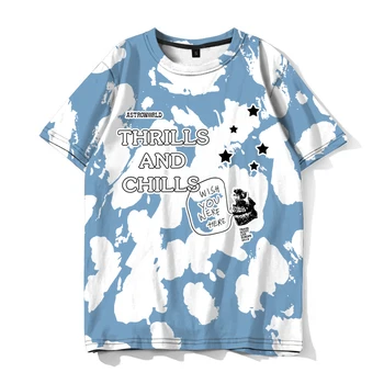 Nova 3D natisnjeni T-shirt Astroworld NAVDUŠUJE IN MRZLICA moške ulica Travis Scotts mladi moški in ženske, modni hip-hop tiskanja