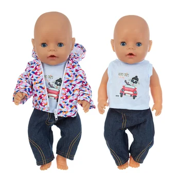 Nova jakna Lutka Obleko, ki ustreza Za novorojenčka otroka 43 cm Lutka Obleko Lutka Pribor Za 17inch baby Doll