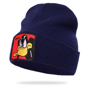 Nova Moda otrok, Donald Duck Plesti Skp Risanka Daffy Duck Bombaž Daffy, Vezenje, Pletenje, Klobuk Volne Toplo
