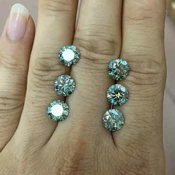 Nove barve moissanite diamond 1ct 6,5 mm, Modra, Zelena Svoboden Moissanite kamna