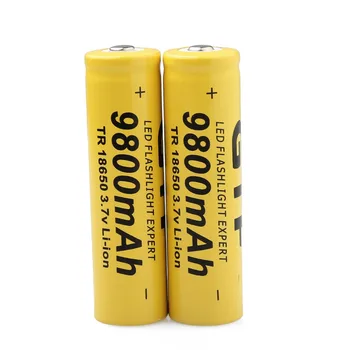 Novo 18650 Baterije 3,7 V 9800mAh 18650 Polnilna Litij-ionska Baterija za Svetilko, Baklo Luči Led +2 reža za 18650 baterije Polnilnik