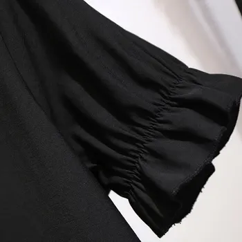 Novo 2021 poletje plus velikost vrhovi za ženske velika bluzo svoboden priložnostne kratek rokav šifon majica črna bela 3XL 4XL 5XL 6XL 7XL