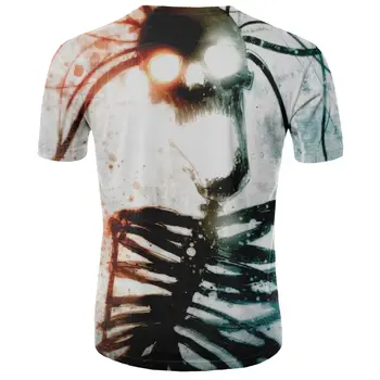 Novo grozo moška t-shirt poletje moda vrh 3D lobanje t-shirt za moške O-shirt majica plus plus velikost ulične