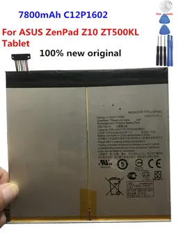 Novo Originalno Nadomestno Baterijo C12P1602 Za ASUS ZenPad Z10 ZT500KL Tablet Baterije 7800mAh + Orodja