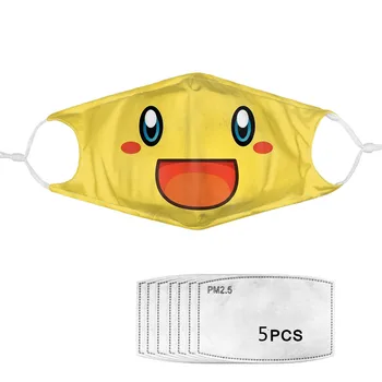 Novo Pokemon Pikachu Masko Risank Anime Maska Otrok Večkratno uporabo Washables Prah Dokaz Usta Stroj Sam PM2.5 Filter Za Masko