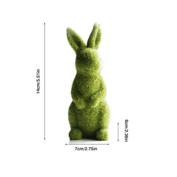 Novo Velikonočni Zajec Smolo Zgrinjati Simulacije Figur Zajec Doll Namizje Okraski Doma Vrt Na Prostem Velikonočni Okraski