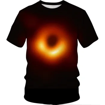 Novo Črno Luknjo Natisnjeni T Majica Kratek Rokav Vrhovi t srajce osončja Zvezde Vesolju Astronomije Osebnost Tee NA11