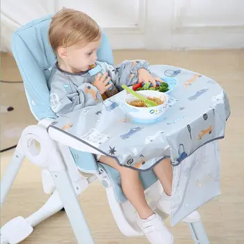 Novorojenčkov hlače z Oprsnikom Tabela Kritje Jedilni Stol Obleke Nepremočljiva Sline Brisačo Burp Predpasnik 63HE