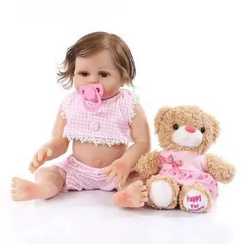 NPK 48 cm Baby Doll Simulira Silikonski Bebe Rodi Punčko za otroška Božična Darila za Rojstni dan