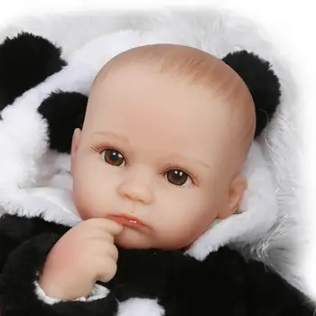 NPK veren prerojeni baby doll vinyl vinyl silikonski mehko pravi dotik 40 cm bombaž telo panda iztrgana lutka otroci Rojstni dan darila