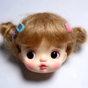 Obitsu OB11 lutka glavo z ličila z oči 1/8 BJD lutka glavo Glavo je mogoče odpreti z lasuljo k003