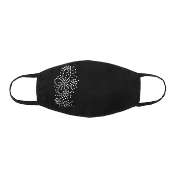 Odrasle Ženske Stroj za Zaščito pred Soncem Flash Diamond Tiskane svile Masko Stroj маски для лица защитные Črna s svetlo