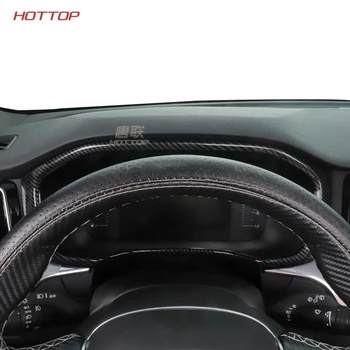 Ogljikovih Vlaken Slog Notranji nadzorni Plošči Konzole Instrument Zaslon Pokrov Trim FIT Za Volvo XC60 2018 ABS Chrome