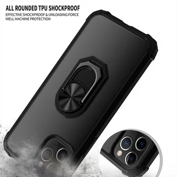 Oklep Shockproof Obroč Imetnik Primeru Za iPhone Mini 12 11 Max Pro XS Max XR X 8 7 6 6S Plus Shockproof Kovinski Obroč Hibridni Trdi kovček