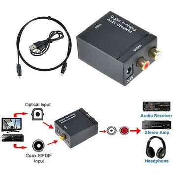 Optični Ojačevalniki Dekoder Optični RCA Koaksialni Toslink Signala V Analogni Audio Converter RCA Digitalno Analogni Avdio Adapter