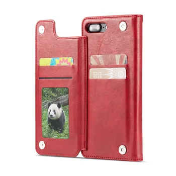 Original luksuzno usnjeno denarnico reža za kartico pokrovček za iPhone Xs Max Xr 8 7 6 6s Plus popolnoma zaščitena magnetni nosilec za kritje