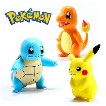 Original Pokemones Pikachu Številke Lutke Risanka Pokémones Squirtle Charmander Psyduck Purin Anime Model Igrače Otroci Darilo Za Rojstni Dan