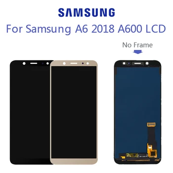 Original Super AMOLED Za SAMSUNG Galaxy A6 2018 A600 A600F A600FN Zaslon LCD z, Zaslon na Dotik, Računalnike Skupščine