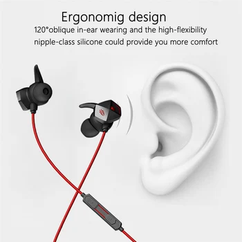 Original ZTE Nubia RedMagic Žične slušalke L 3,5 mm vtič 2020 novo žično gumb nadzor slušalka udobno nositi v uho čepkov