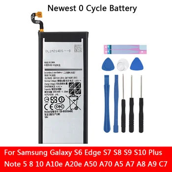 Originalno Visoko zmogljiva Baterija Za Samsung GALAXY S6 Rob Plus S7 S8 S9 S10 Plus Opomba 5 8 10 A10e A20e A50 A70 A5 A7 A8 A9 C7