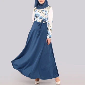 OTEN 2020 Abayas Muslimansko Obleko Za Ženske Priložnostne Elegantno Mozaik Tiskanja Ženske Kimono Islamsko Žensko Ogrinjalo Plus Velikost Obleke Dolgo