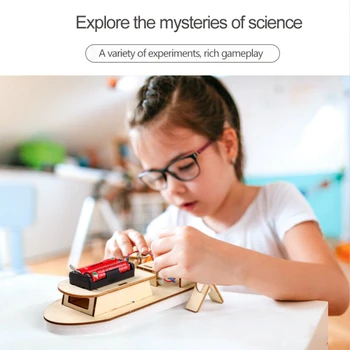 Otroci DIY Komplet za Kolesa Vrtiljaka Fizika Znanost Eksperiment STEBLO Igrača Tehnologije Elektronske Projekt Gradnje za Šolske Otroke