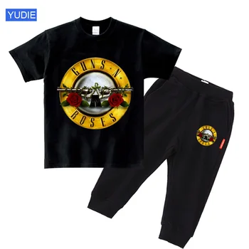 Otroci Določa fant Smešno Guns N Roses Glasbe Majica s kratkimi rokavi Boys 2020 Otroci, Oblačila, Trenirke za Fante, Glasba Dekleta t-shirt Kratek rokav
