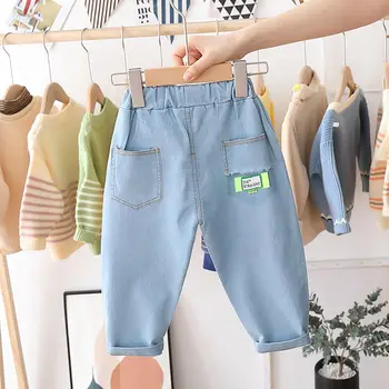 Otroci Fantje Jeans 2020 Nove Otroke, Otroška Oblačila Hlače Za Fante Malčka Fant Jeans Pomlad Jesen Priložnostne Hlače Modre 1 2 3 4 5 Letih
