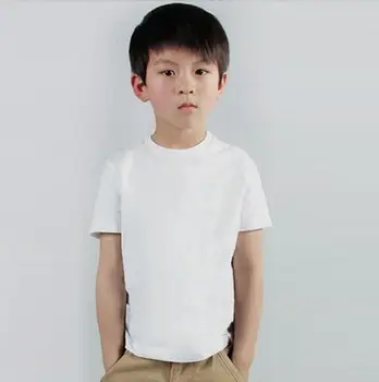 Otrok Bele Bombaža T-shirt Kratek rokav Ročno risanje Tiskanje Grafiti vrhovi Šoli, Vrtcu fant Dekle Študentskega kulturnega