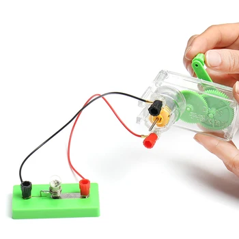 Otrok DIY Strani Ročice ENOSMERNI Generator Model Ventilatorja, Komplet Preizkusa Otrok za Izobraževanje Igrača DIY stavbe toyconstruct lastni pogon